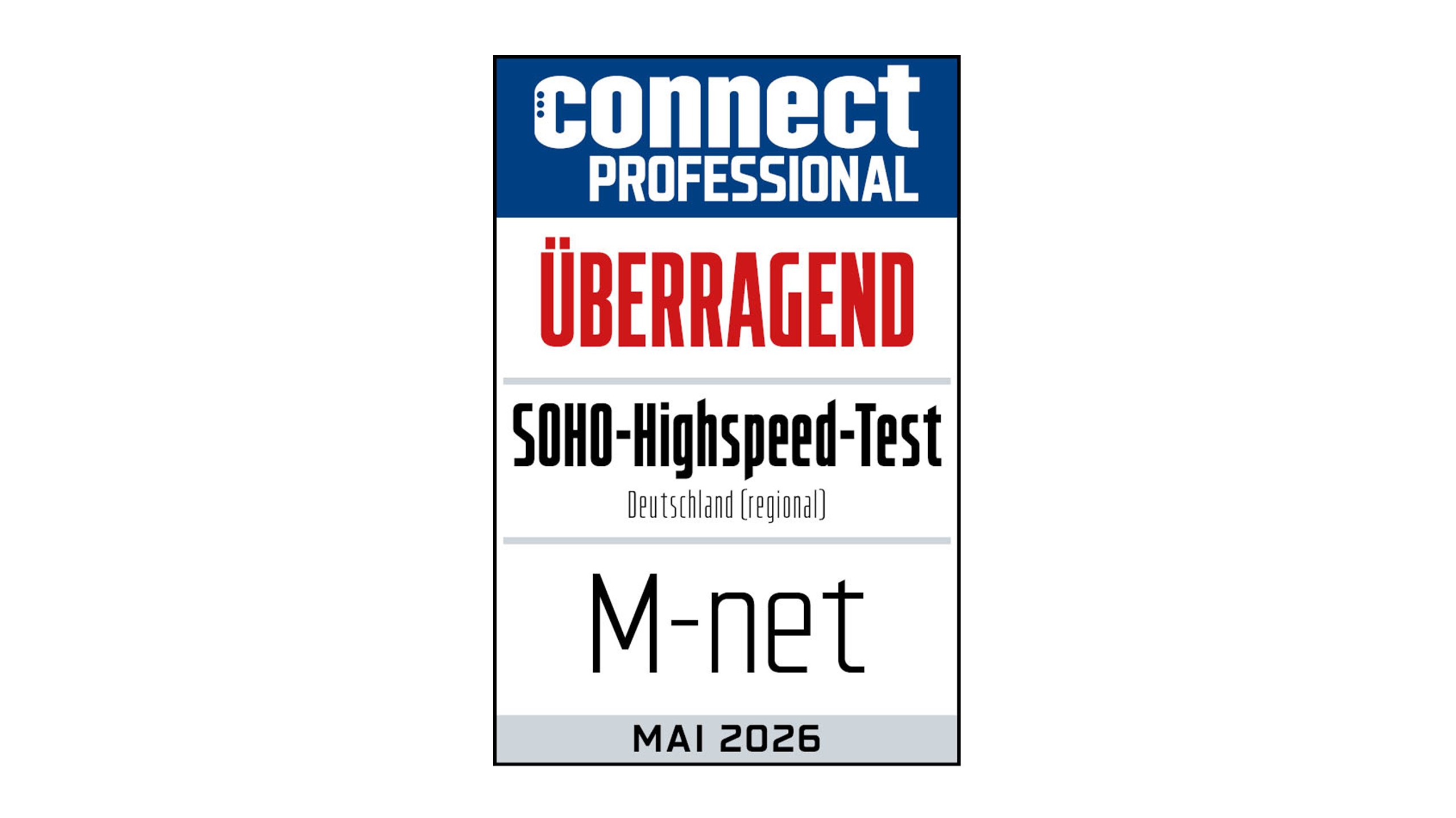 Siegel der Auszeichnung für M-net von connect professional