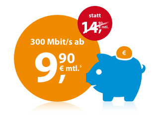 300 Mbit/s ab 9,90 €