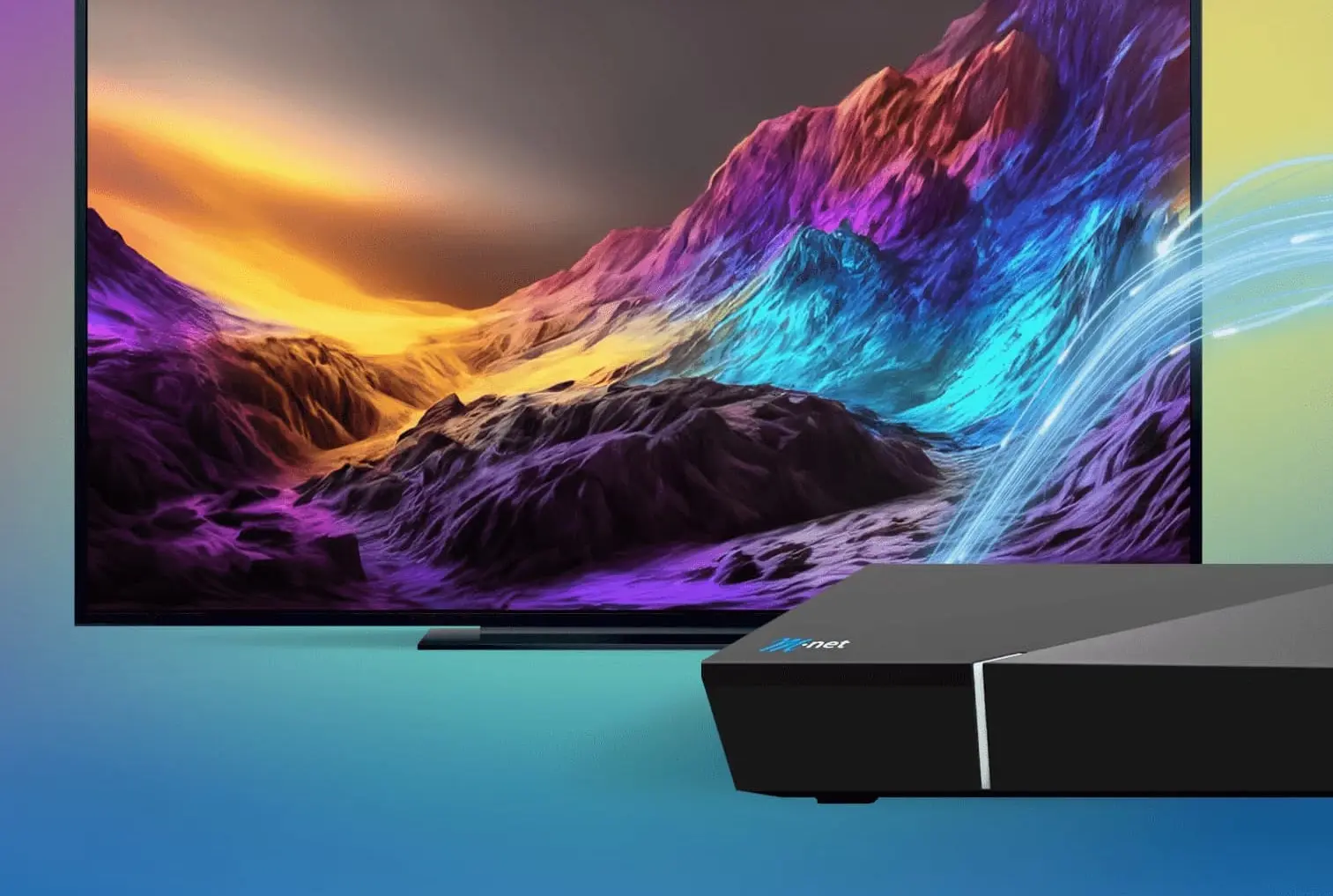 Stilisierter TV mit TVplus-Box