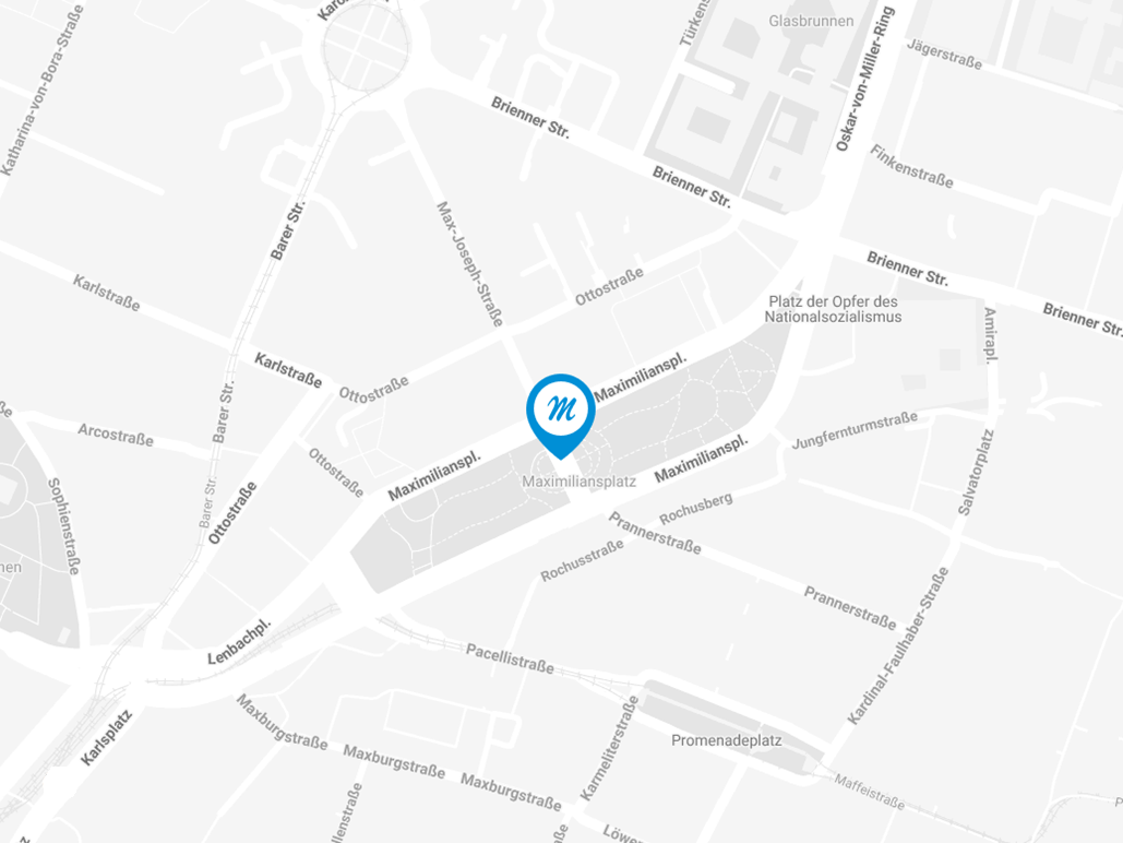 Bild Kartenausschnitt Maximiliansplatz