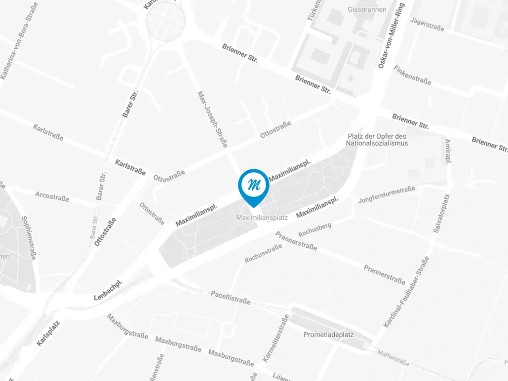 Bild Kartenausschnitt Maximiliansplatz