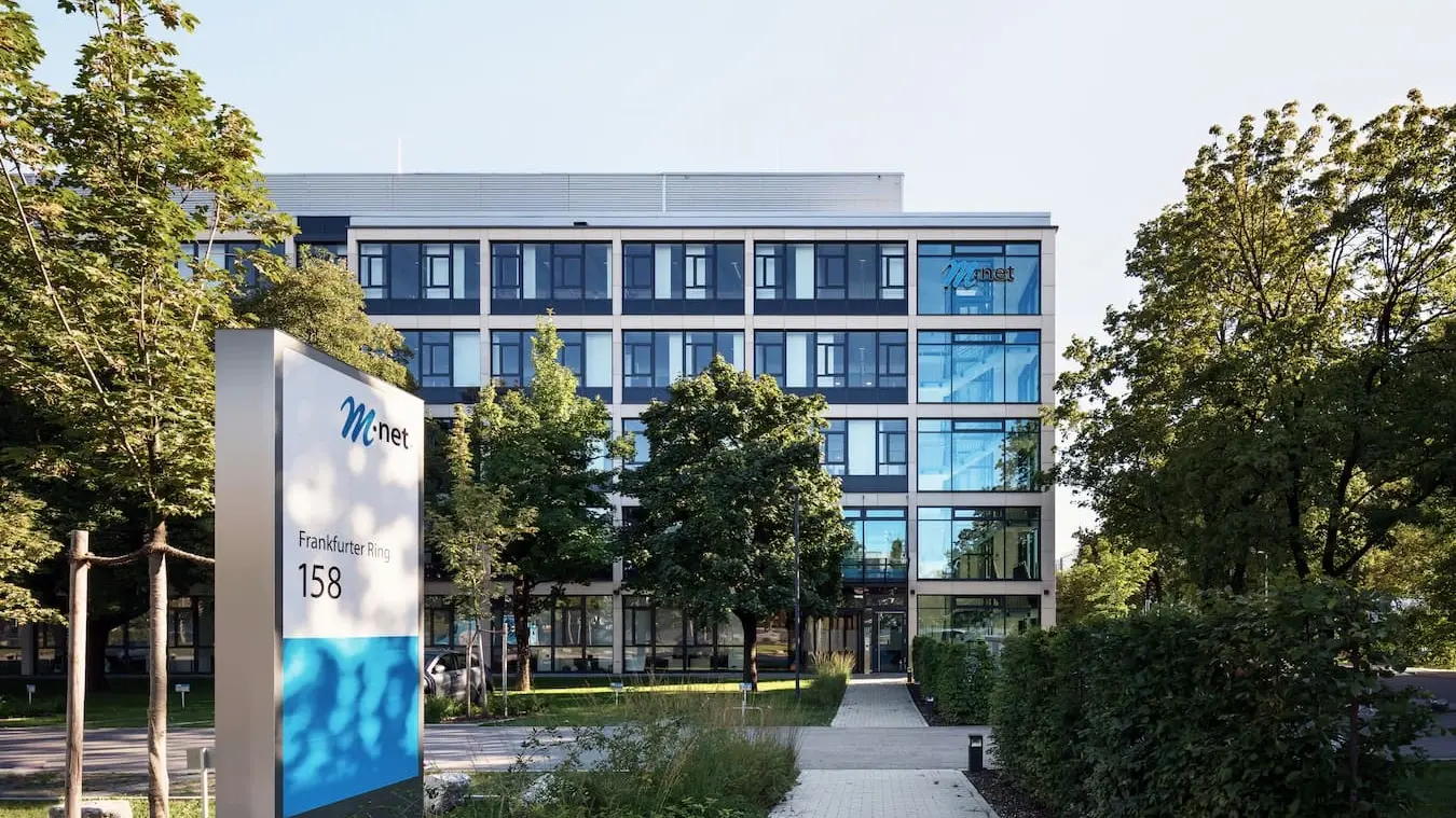Ein Bild des M-net Hauptsitzes in München