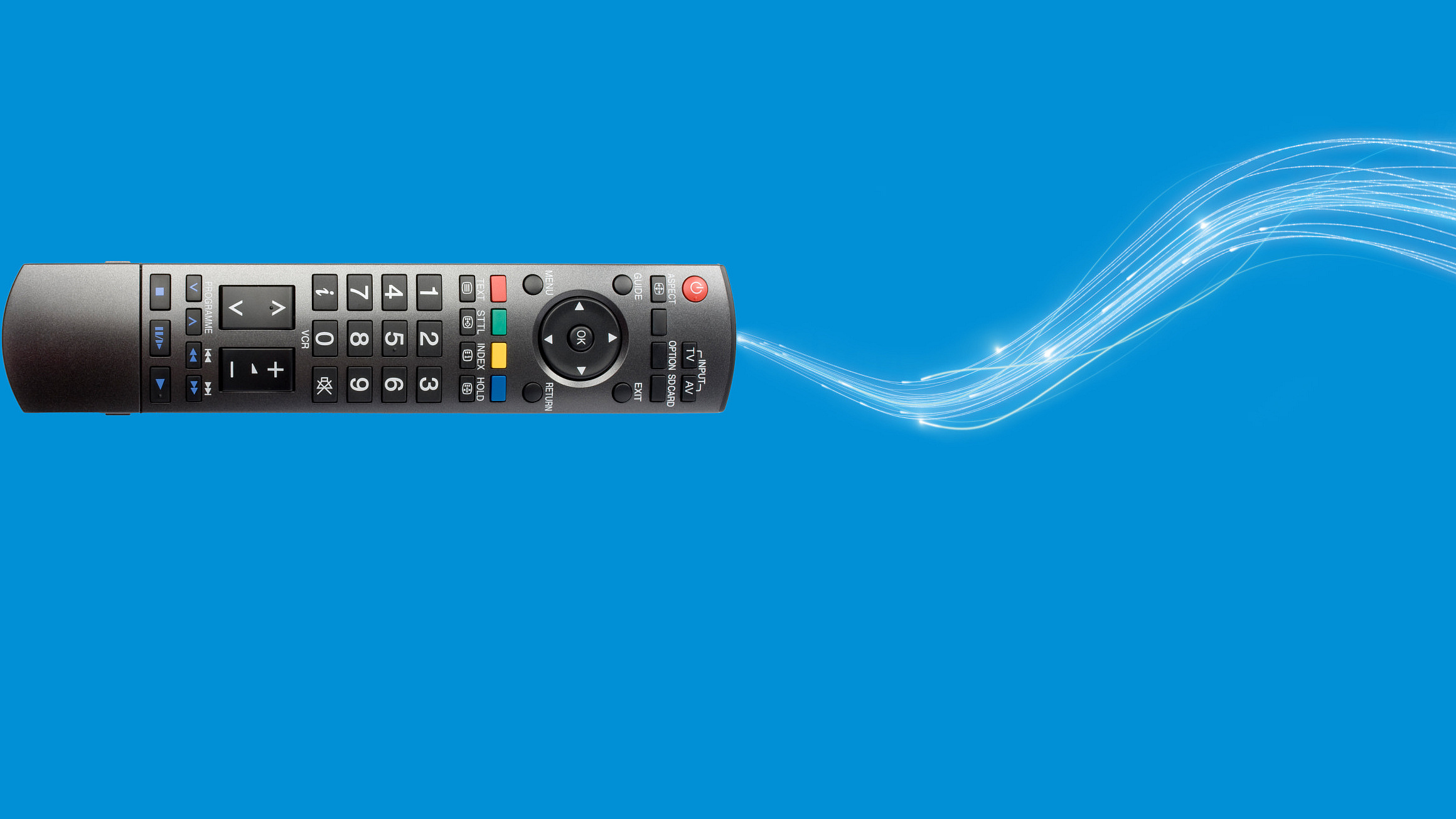 Detailaufnahme einer Fernbedienung