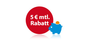 Mtl. 5 € Rabatt